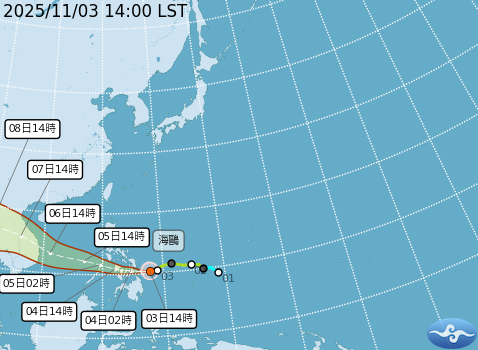 ▲▼海鷗颱風。（圖／氣象署提供）