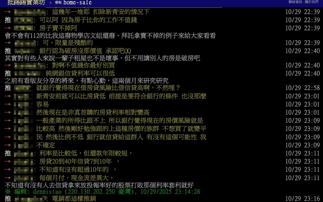 ▲▼批踢踢：信貸利率可以比房貸利率還低喔？（圖／翻攝批踢踢）