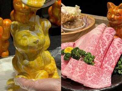 Extension 1 by 橘色壽喜燒和牛套餐必須吃　還能打造專屬「流體招財貓」