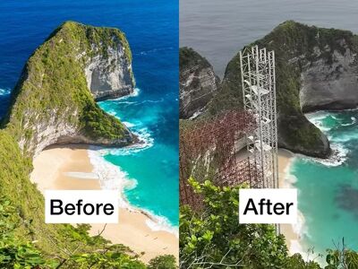 想讓遊客快到海灘！陸企蓋電梯貫穿峇里島「暴龍懸崖」　當局喊卡