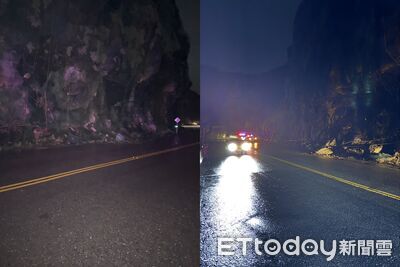 瑞芳連日豪雨！台2線83.8K「落石佔外側車道」　搶修40分恢復通行