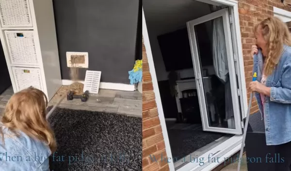 牆壁聽到神秘沙沙聲　女開通風口驚見「一隻小腳冒出來」嚇壞。（圖／翻攝自TikTok／kirstywilkinsonf4）