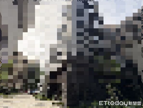 ▲冷氣工18樓墜下亡。（圖／記者游瓊華翻攝）