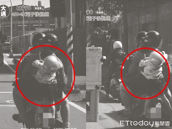 ▲高雄爸媽四貼上路，1童無座「慘掛車外」畫面曝光。（圖／翻攝WoWtchout - 地圖型行車影像分享平台）