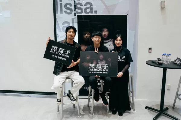 ▲《星際救援》傅孟柏、原作者Pony（中）、製作人蘇莞筑出席《星際救援》特映會。（圖／NOKE忠泰樂生活提供）