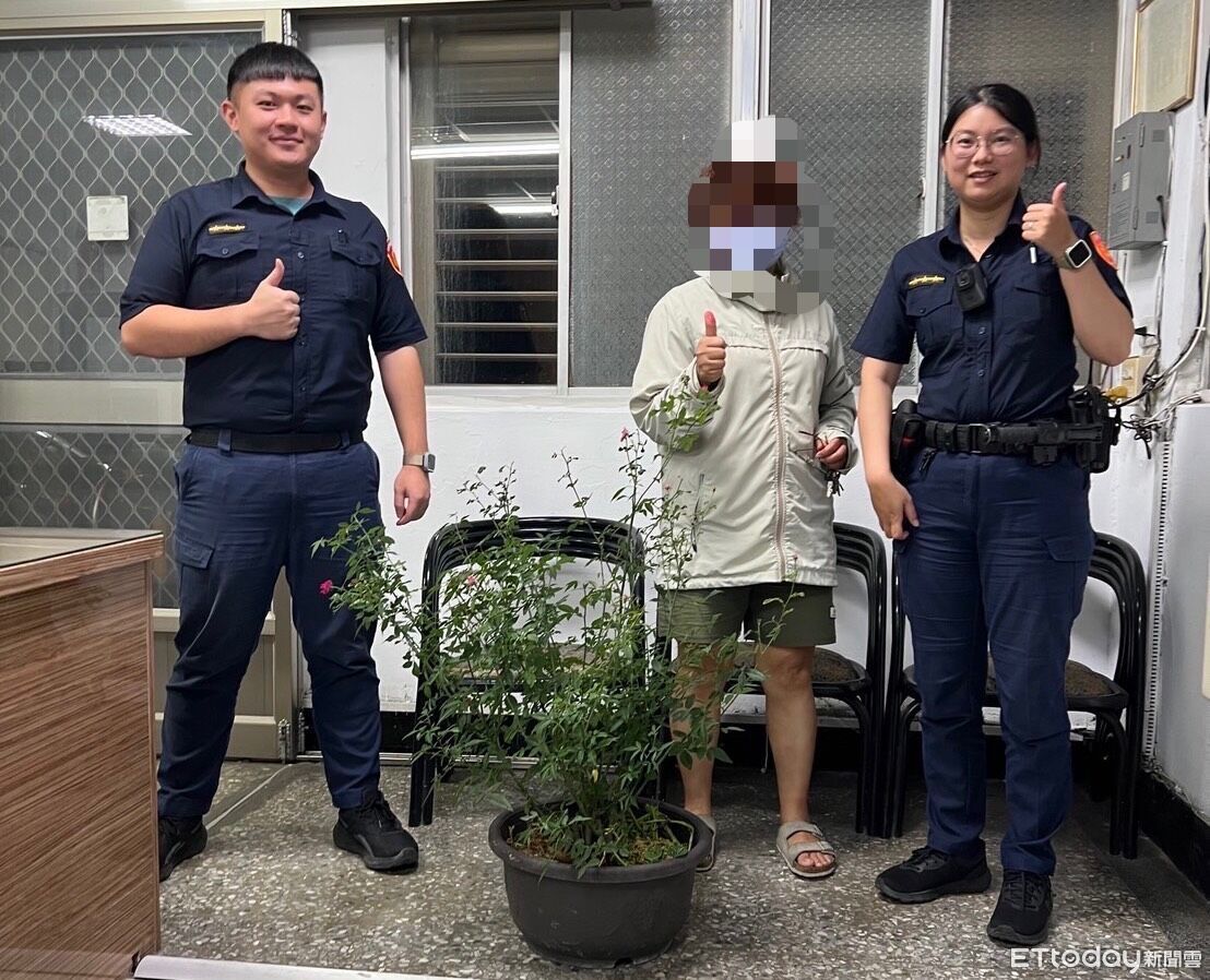 一盆薔薇的溫暖故事　美和警助婦找回心愛花盆