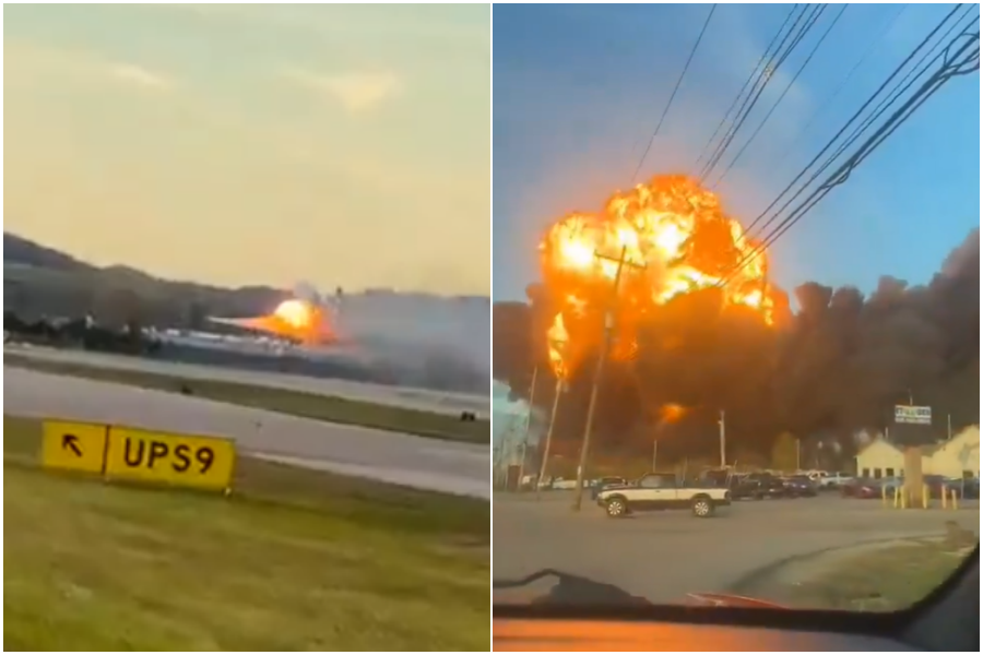 ▲▼ UPS貨機墜毀。（圖／翻攝自X）