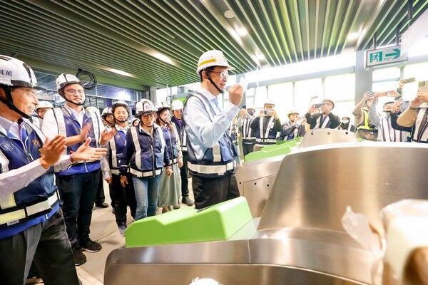 ▲桃園捷運綠線列車北段五站動態測試