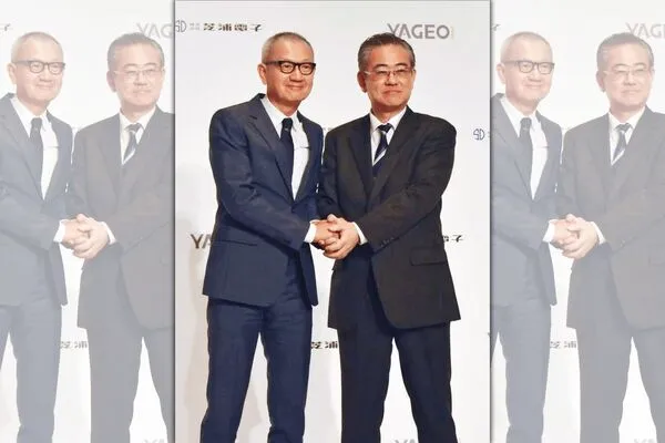 陳泰銘與芝浦社長葛西晃在日本東京召開記者會。（翻攝自nippon.com）