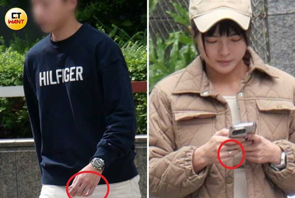 雙喜臨門1／黃沐妍戴婚戒攜男友離開台灣　照鏡撫凸肚爆有孕