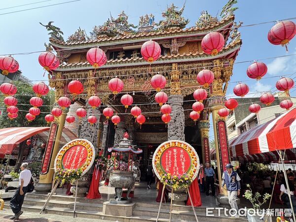 ▲台南市安平觀音亭將於11月8日舉辦觀音佛誕平安宴，預計席開270桌，逾2千人齊聚祝壽祈福。（記者林東良攝，下同）