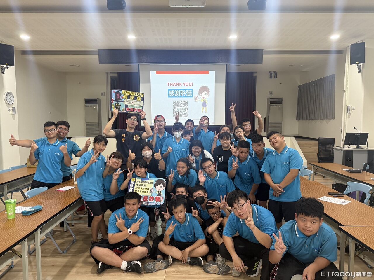 東石高中學生參訪警局體驗人民保母工作　學習防詐技巧