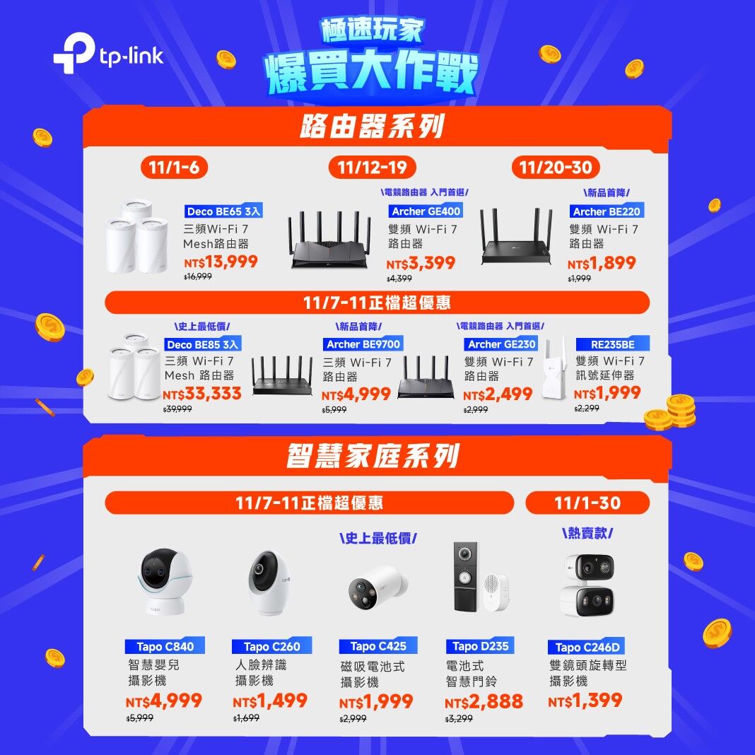 ▲▼TP-Link,Wi-Fi,居家,智慧,雙11。（圖／業者提供）
