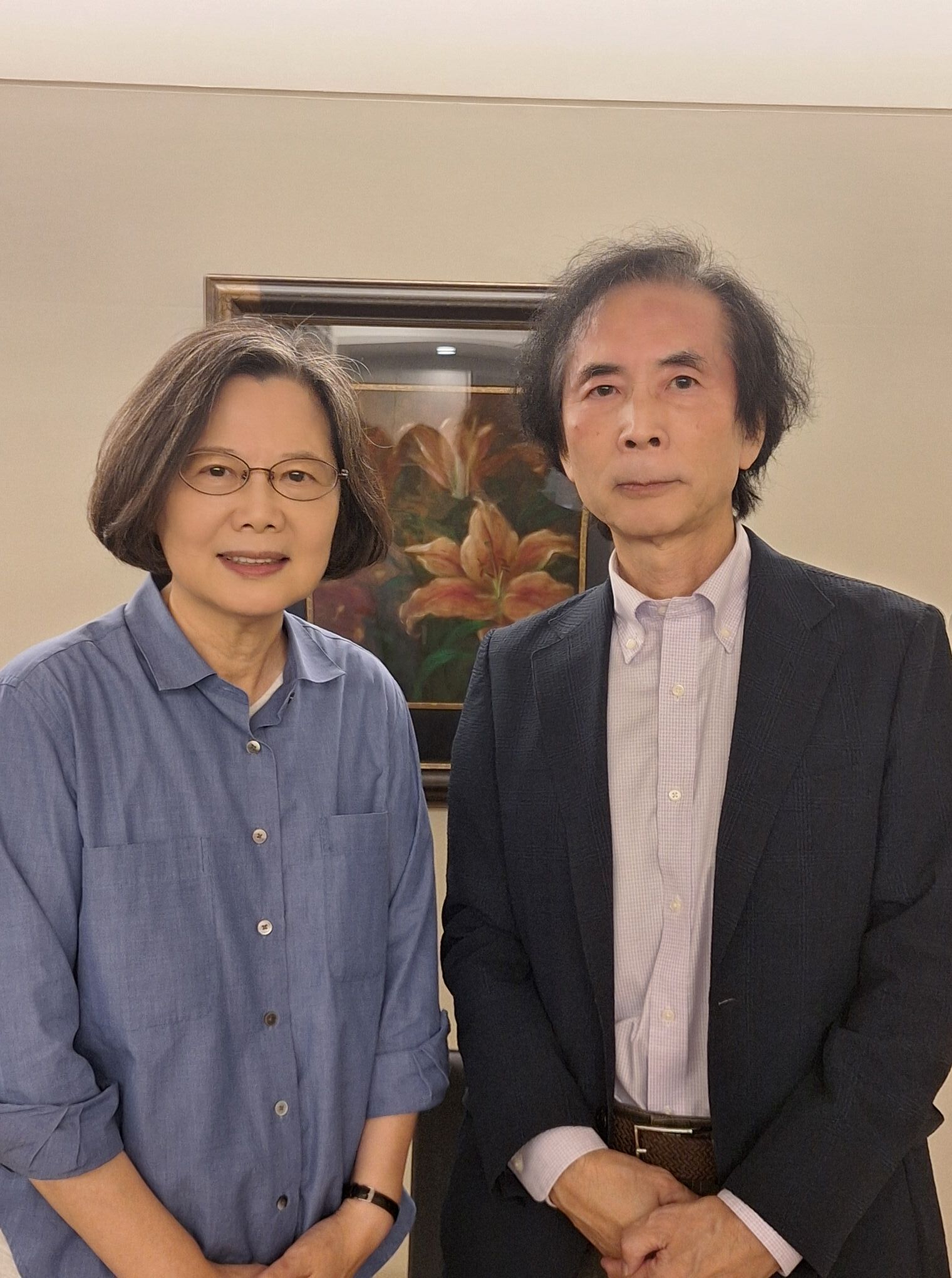 ▲小笠原欣幸拜訪前總統蔡英文。（圖／翻攝自Facebook／小笠原欣幸）