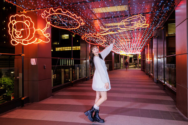 ▲2025新北耶誕城天橋、人行道光廊。（圖／新北市觀旅局提供）