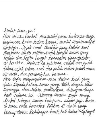 ▲始源手寫信。（圖／翻攝自始源IG）