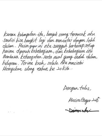 ▲始源手寫信。（圖／翻攝自始源IG）