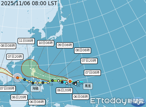 鳳凰颱風下周北轉最接近台灣　3地雨勢下到發紫