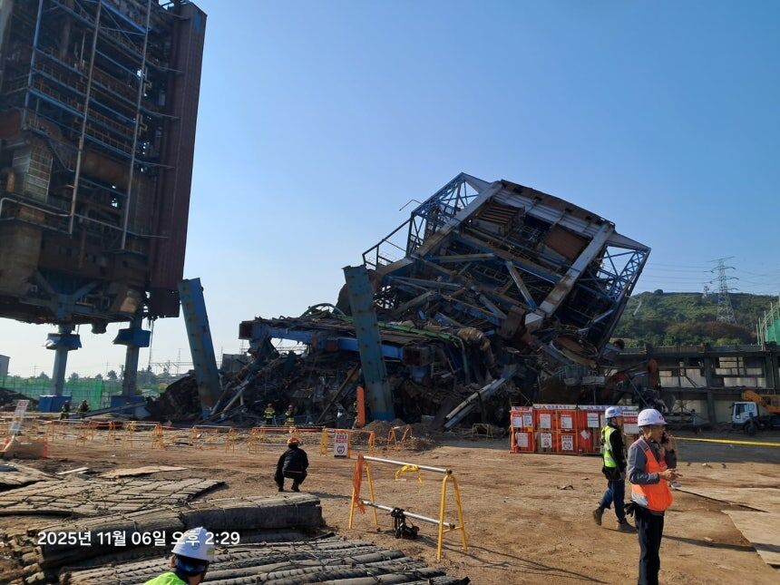 快訊/南韓火力發電廠坍塌事故! 至少7人被埋