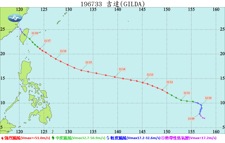 ▲▼歷史11月颱。（圖／氣象署、ETtoday）