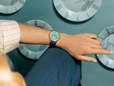 好美的青瓷綠面盤! 格拉蘇蒂原創攜手德國名瓷造限量錶