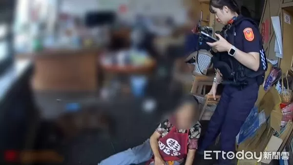 ▲池上巡邏警即時救助倒地長者。（圖／記者楊晨東翻攝）