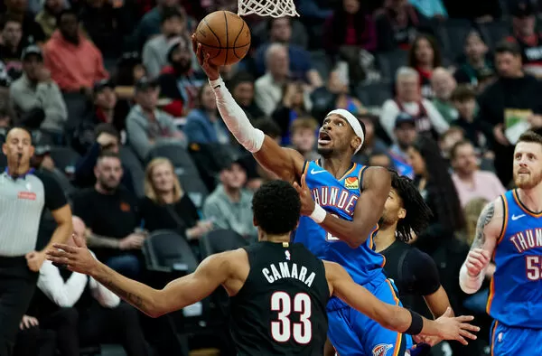 ▲吉爾吉斯-亞歷山大猛砍35分做白工，雷霆8連勝意外中斷。（圖／達志影像／美聯社）