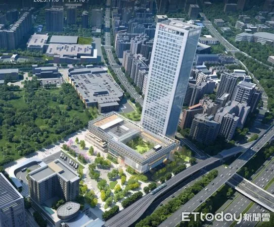 ▲明年下半年即將完工啟用的東森集團全球營運總部恩典大樓。（圖／東森國際提供）