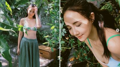 何妤玟中空逛曼谷！解放細肩帶「低胸包不住上圍」事業線全被拍