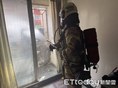 台南東區住宅冷氣室外機起火! 細水霧消防車3分鐘撲滅效能亮眼