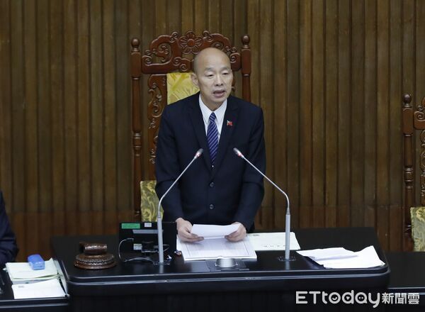 ▲韓國瑜宣告NCC人事同意權案不通過。（圖／記者湯興漢攝）