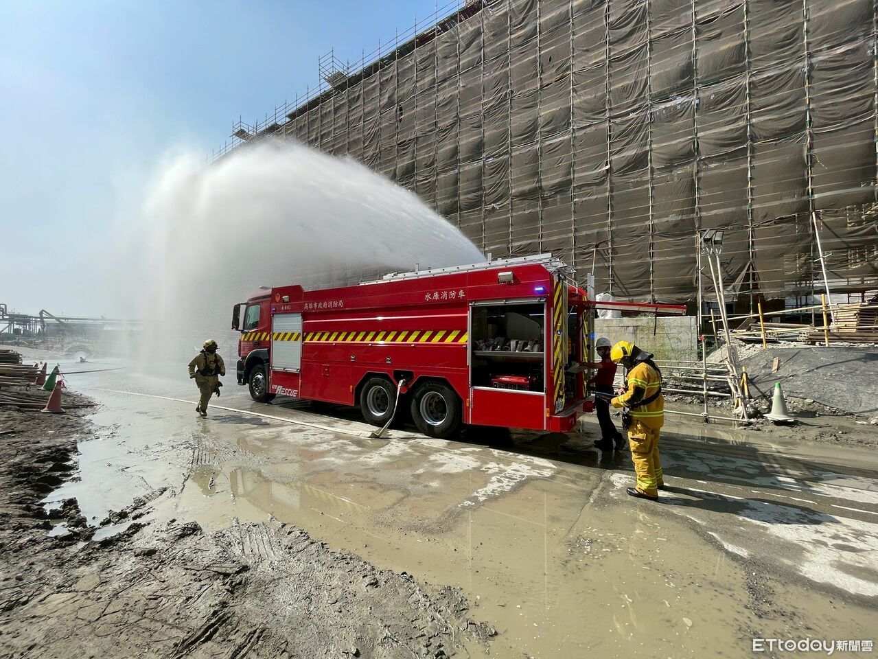 興達電廠爆炸嚇壞居民　台電「高擬真」演練天然氣外洩救災