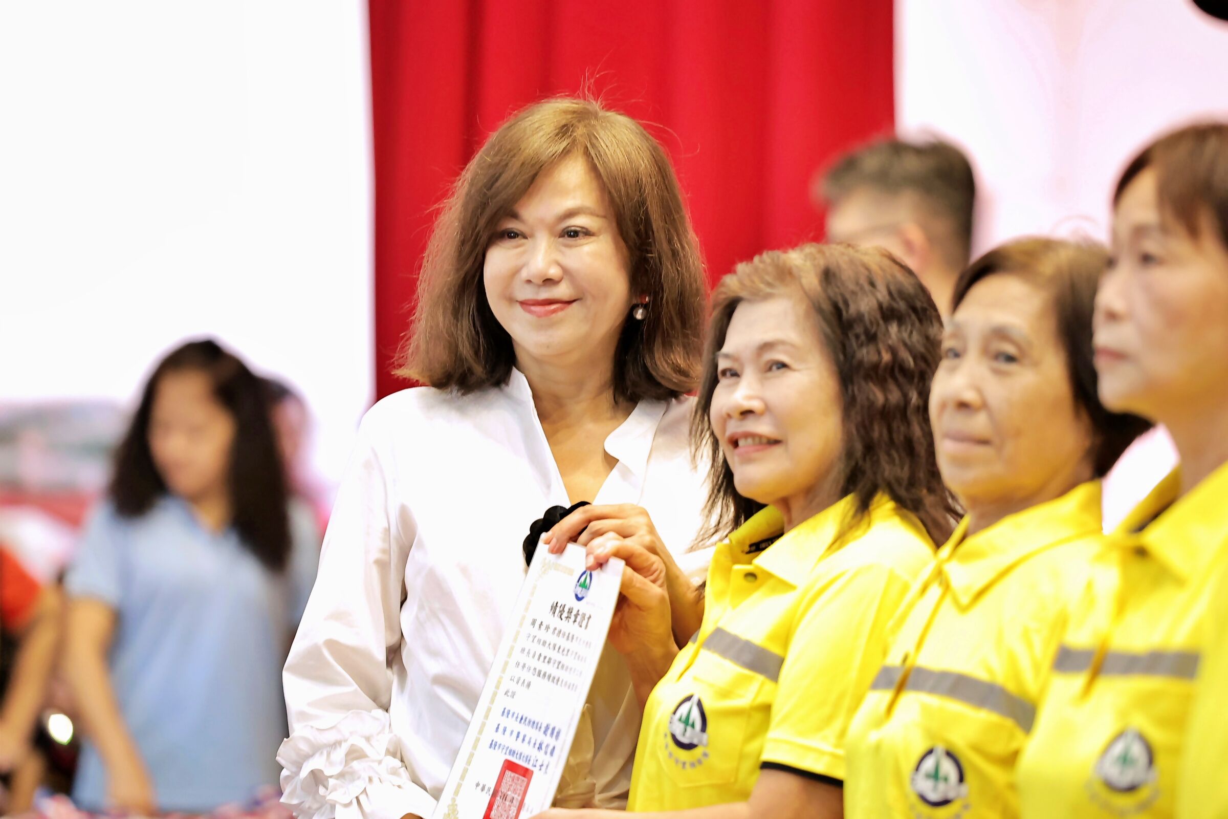 ▲基隆守望相助大隊校閱登場。（圖／記者郭世賢翻攝）