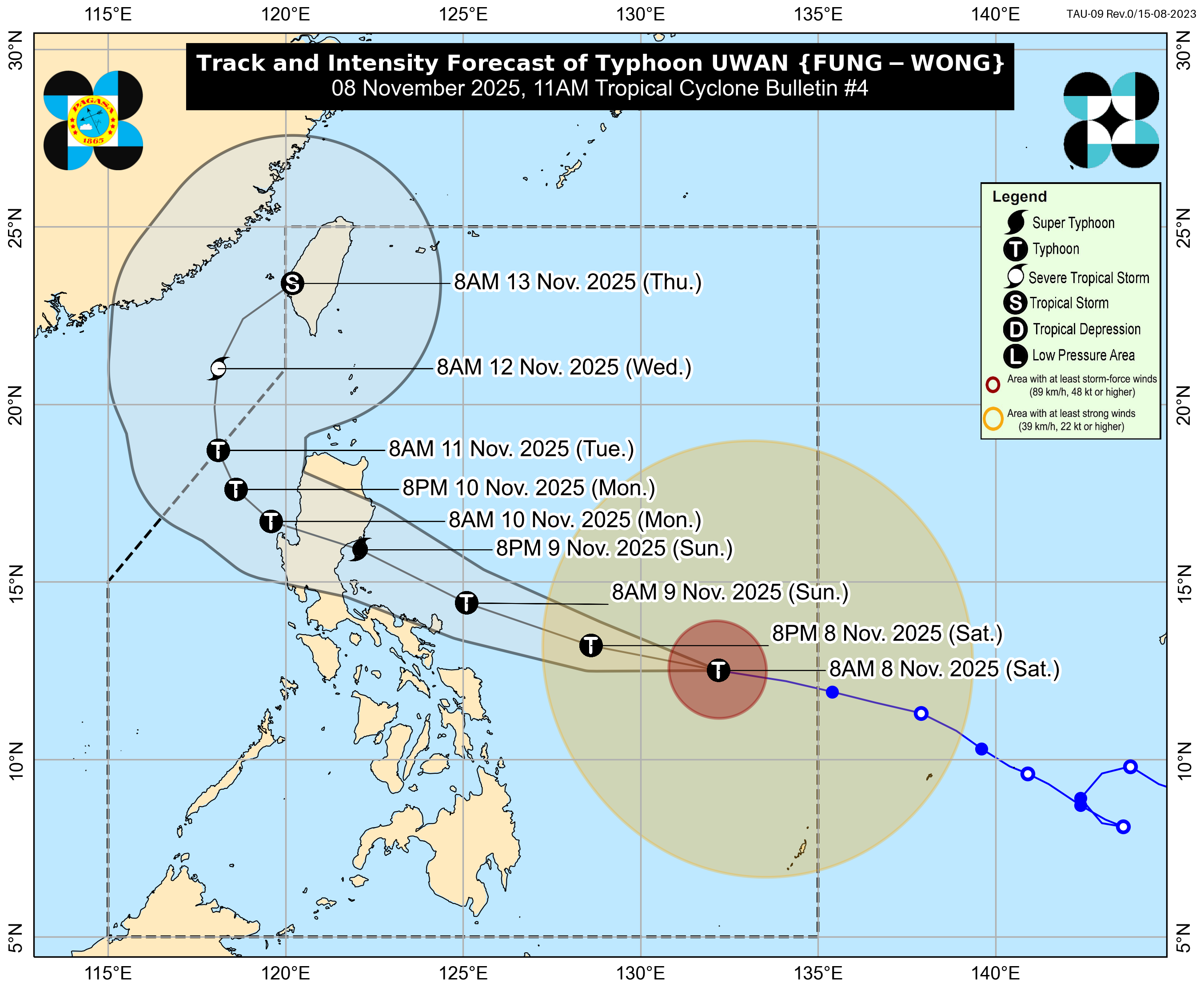 ▲▼菲律賓氣象局（PAGASA）鳳凰颱風預測路徑。（圖／翻攝自PAGASA）
