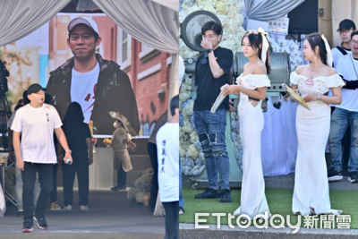 直擊／顏正國人生殺青宴！百人白衣背印「情義重天」別大哥　禮生穿白禮服送行