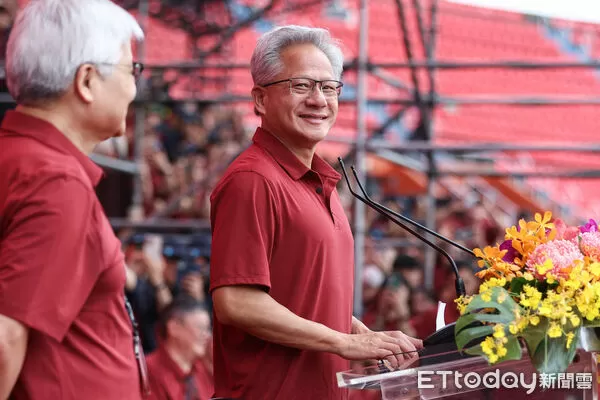 ▲輝達創辦人黃仁勳出席台積電運動會。（圖／記者林敬旻攝）