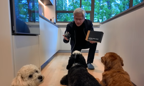 黃仁勳愛犬。（圖／翻攝自NVIDIA GeForce Taiwan、NVIDIA）