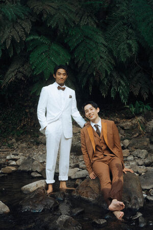 ▲《就算一個人也可以好好的吃飯2》初孟軒（右）和徐鈞浩在甜蜜過後還是必須面臨現實。（圖／公視+提供）