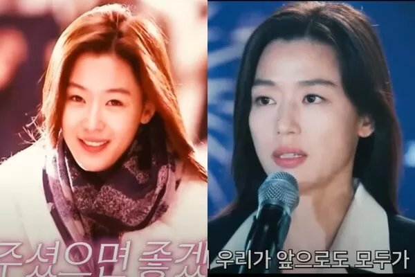 ▲全智賢羞認對老公一見鍾情。（圖／翻攝自YT／공부왕찐천재 홍진경）