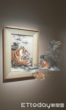 ▲AR互動區讓民眾體驗藝術作品的動態想像。（圖／記者許宥孺翻攝）