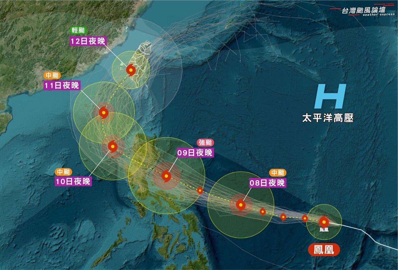 鳳凰甩尾北衝「侵台機率非常高」!粉專曝1關鍵決定抵達強度