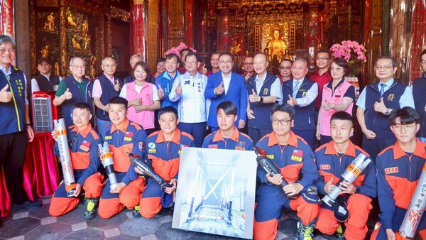 ▲艋舺龍山寺捐新北850萬救災裝備。（圖／新北市新聞局提供）