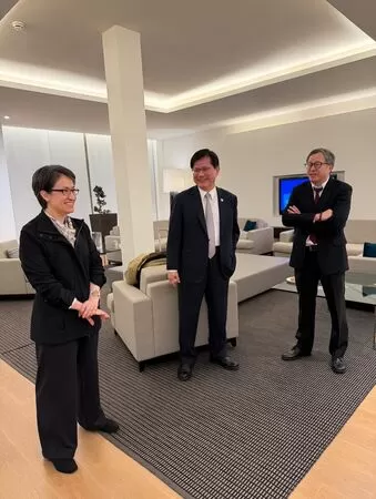 ▲▼蕭美琴赴歐洲議會演講。（圖／翻攝林佳龍社群）