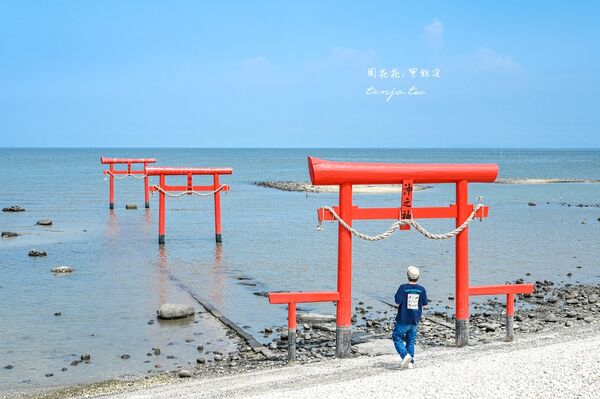 ▲▼佐賀景點推薦「太良町大魚神社海中鳥居」潮汐落差可達六米！（圖／部落客周花花提供）