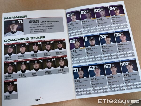 ▲KT巫師自製英文、漢字宣傳小物。（圖／記者楊舒帆攝）