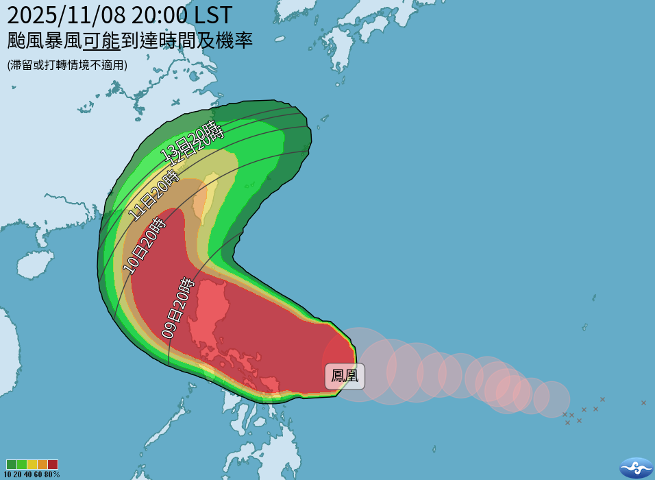 鳳凰AI預測都指向台灣 粉專曝2重點要觀察:攸關起風時間風雨大小