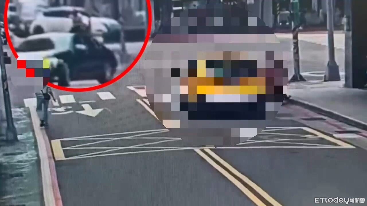 鳳凰還沒來...北市東區大樓玻璃整片掉落 險砸路過賓士