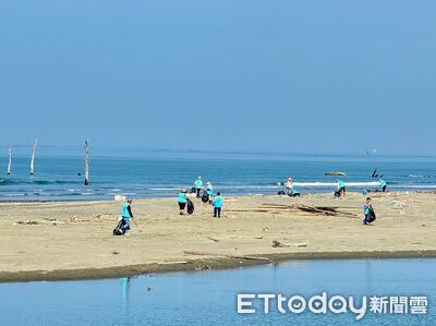 台鹽志工260人通霄海堤淨灘 攜手多單位清出185公斤垃圾護海洋