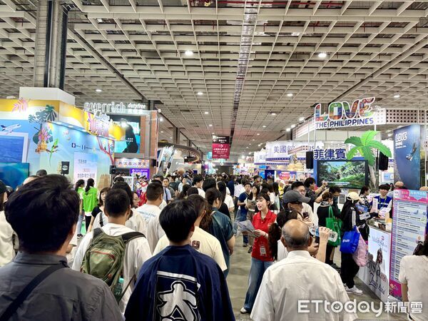 ▲2025ITF台北國際旅展今（9日）人潮。（圖／記者彭懷玉攝）