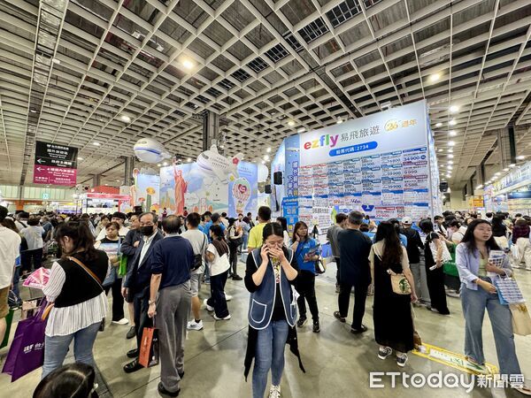 ▲2025ITF台北國際旅展今（9日）人潮。（圖／記者彭懷玉攝）